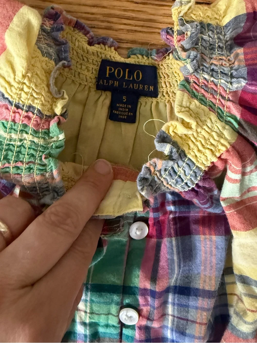 Polo Ralph Lauren Multicolor Plaid Dress - Size 5